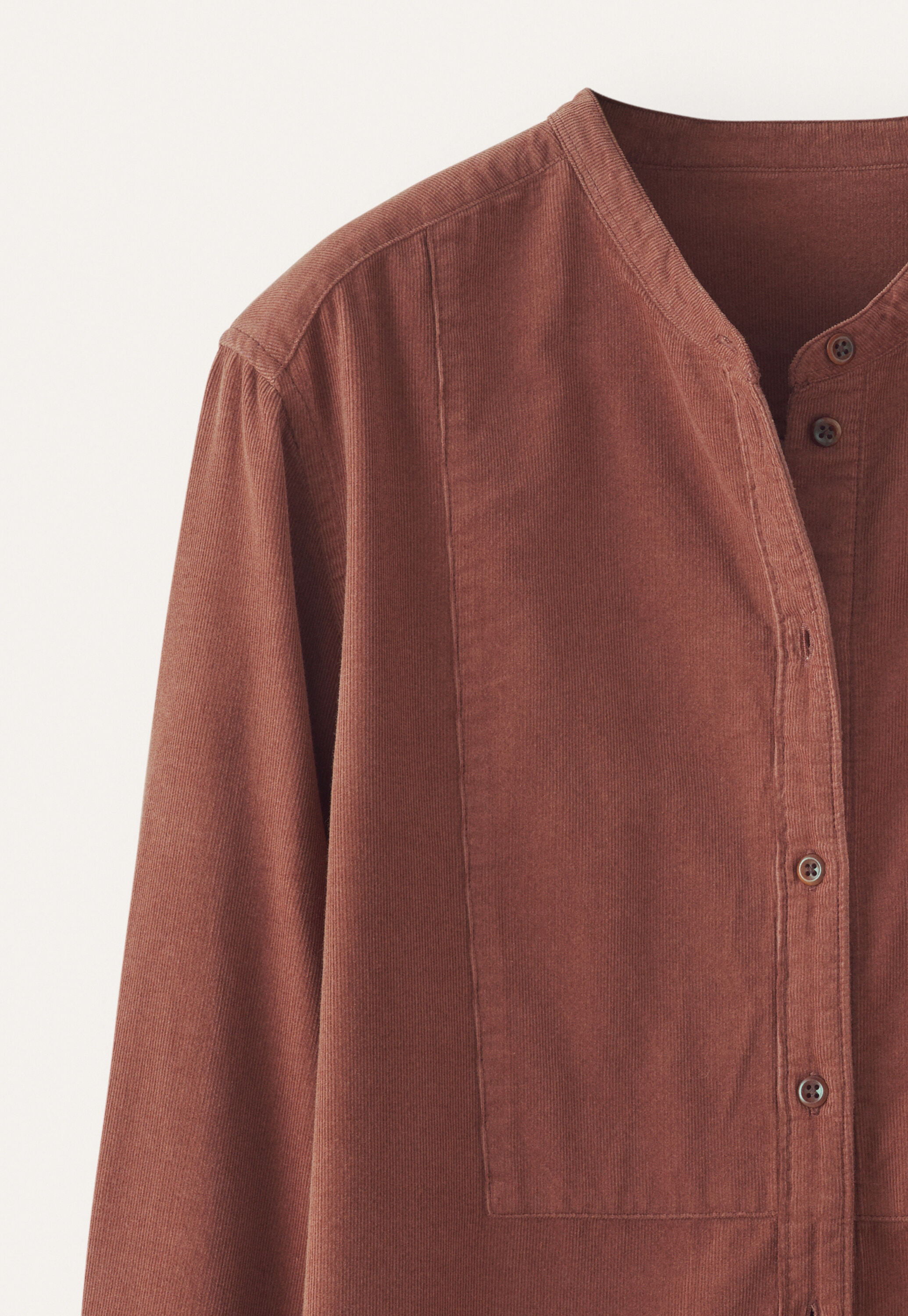 Fine-wale cord shirt, Dark blush, large
