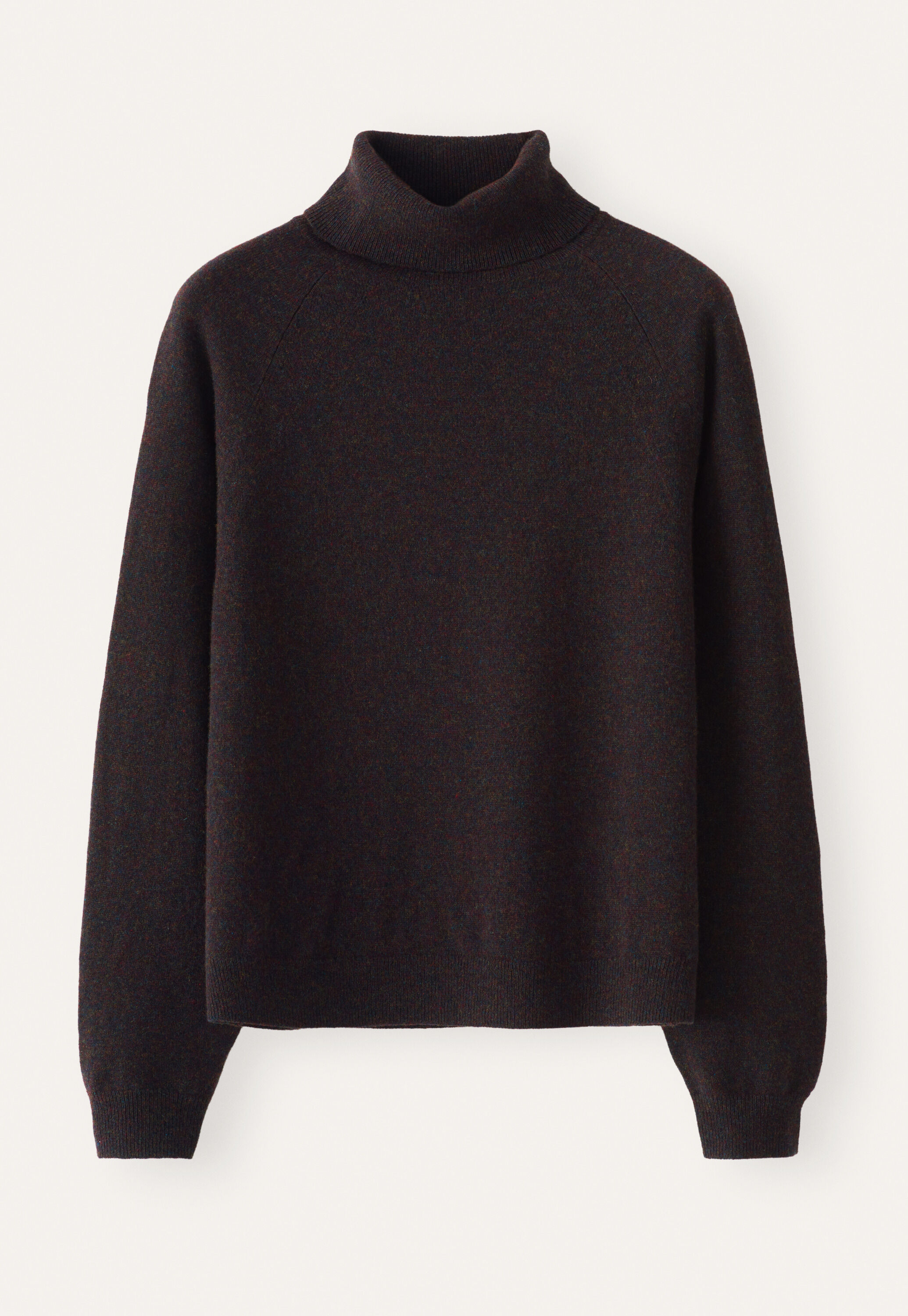 Roll-neck sweater, Dark aubergine, large
