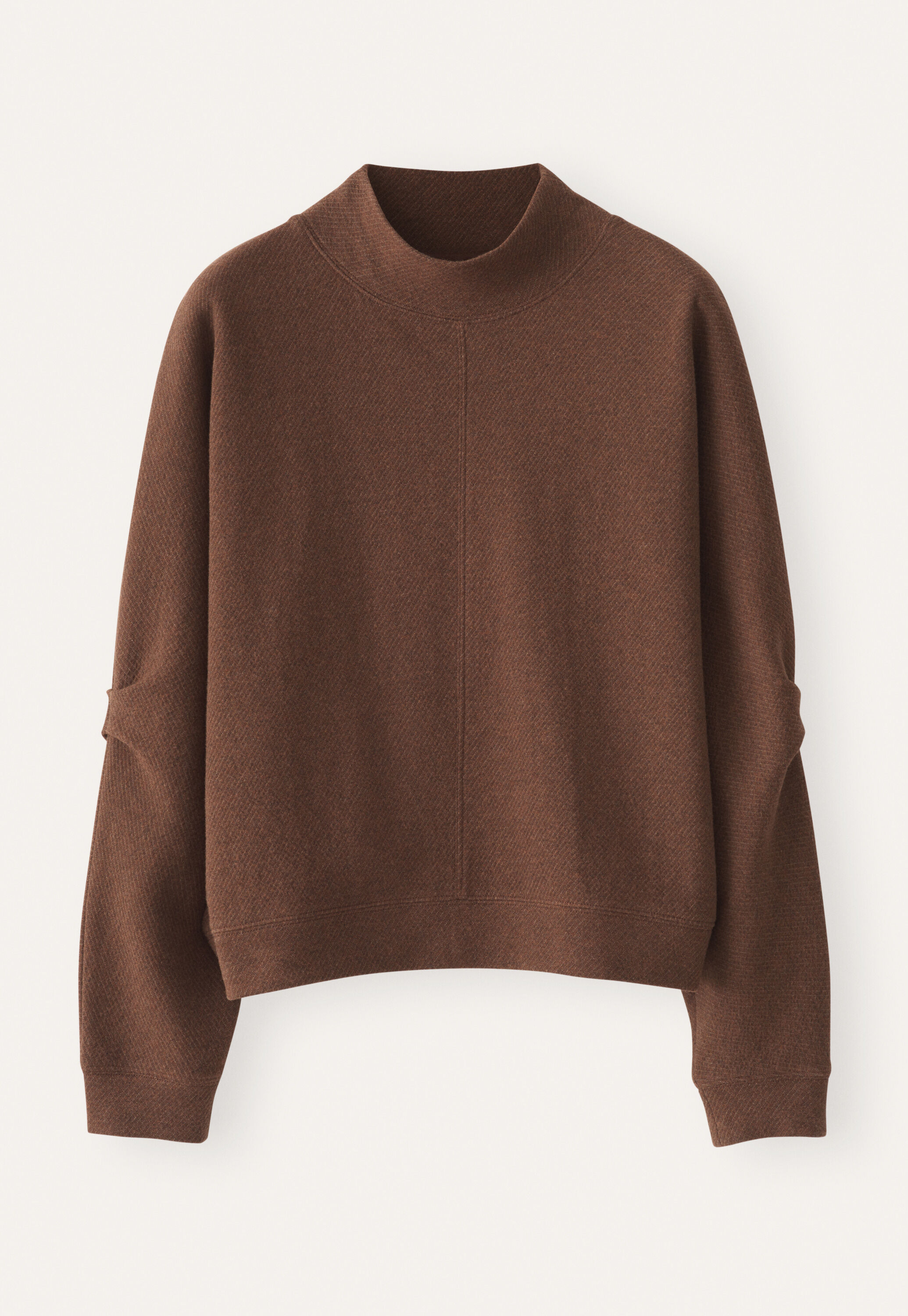 Tuck sleeve sweatshirt, Chestnut, large