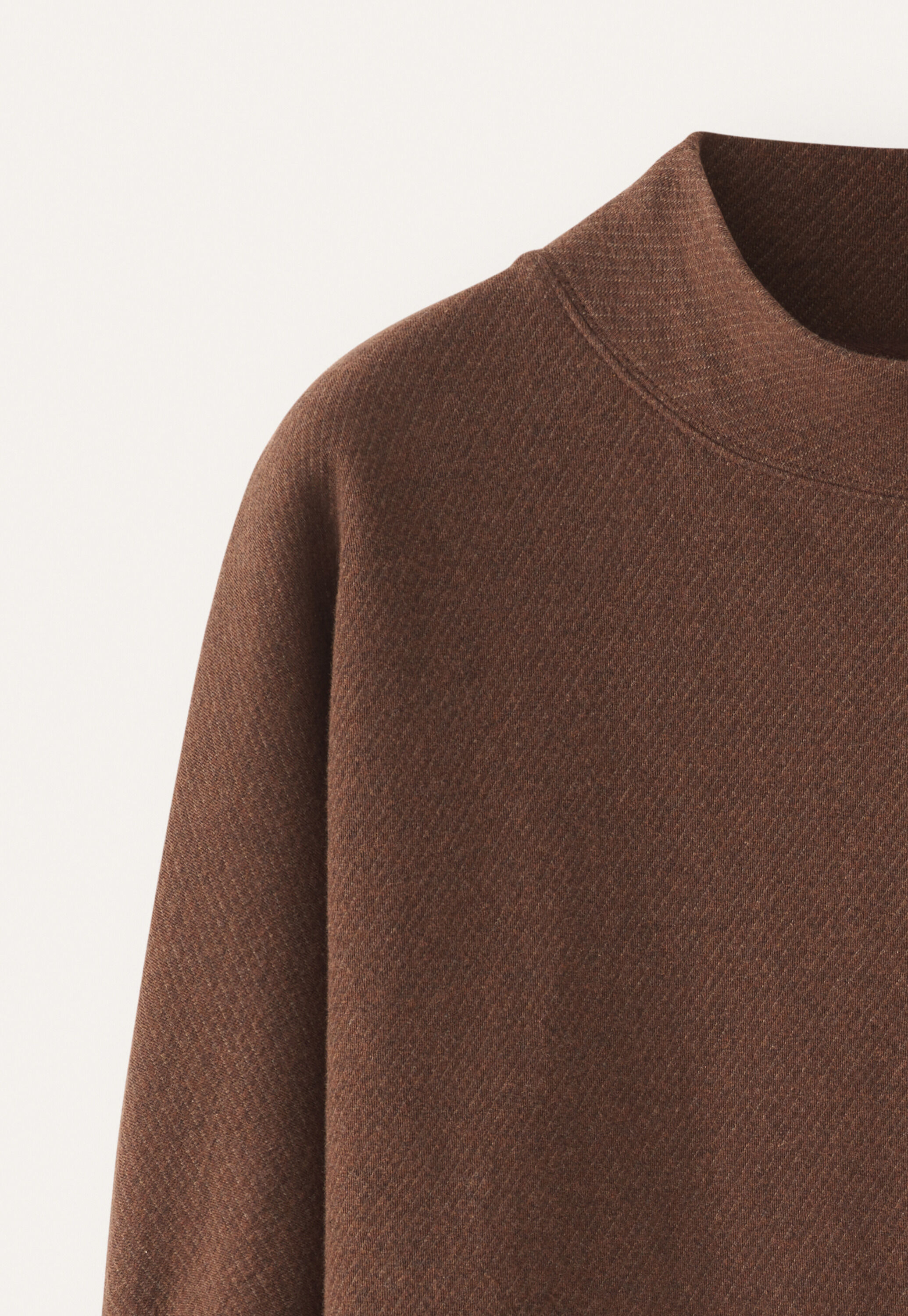 Tuck sleeve sweatshirt, Chestnut, large