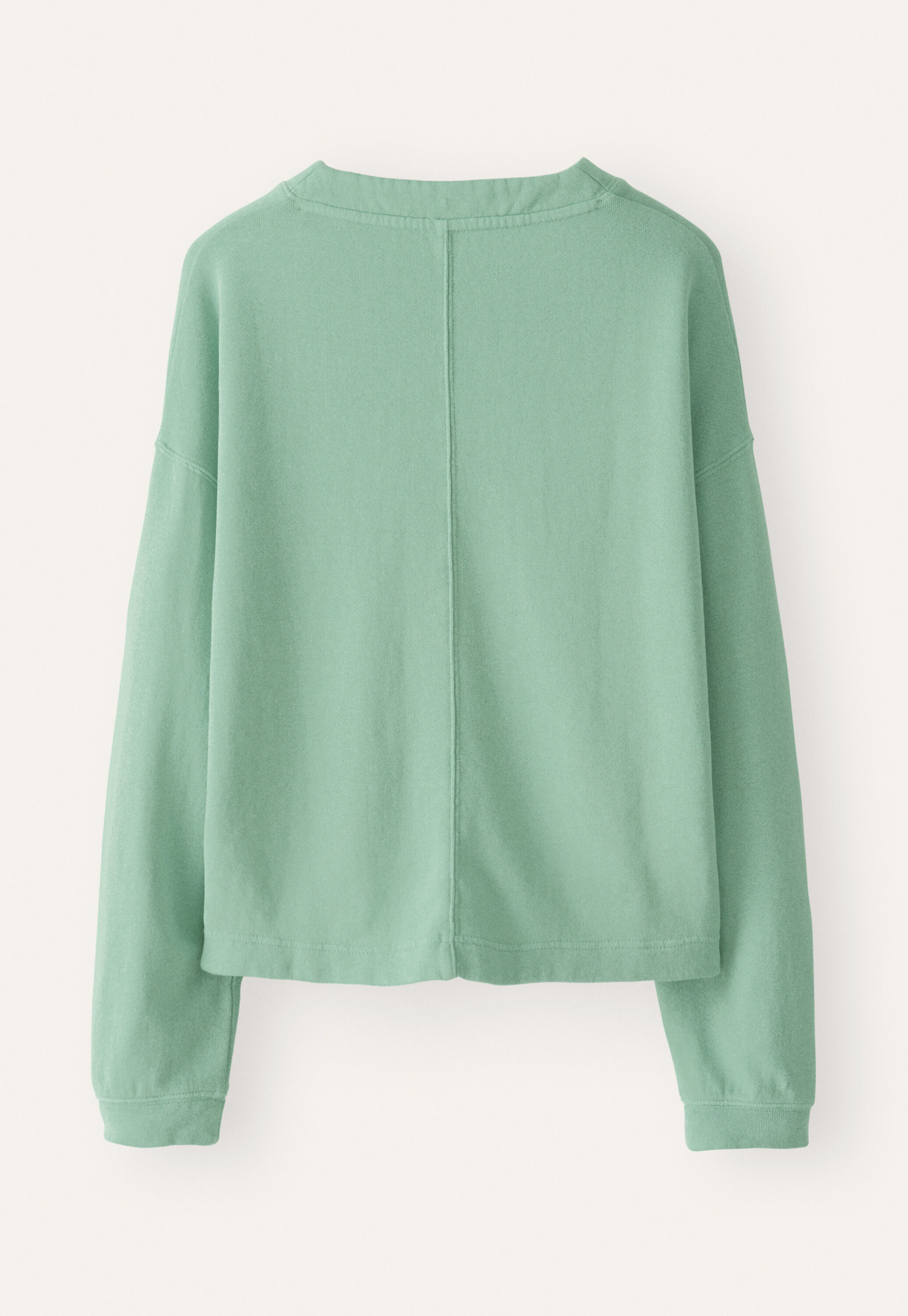 Button placket jersey top, Aqua jade, large