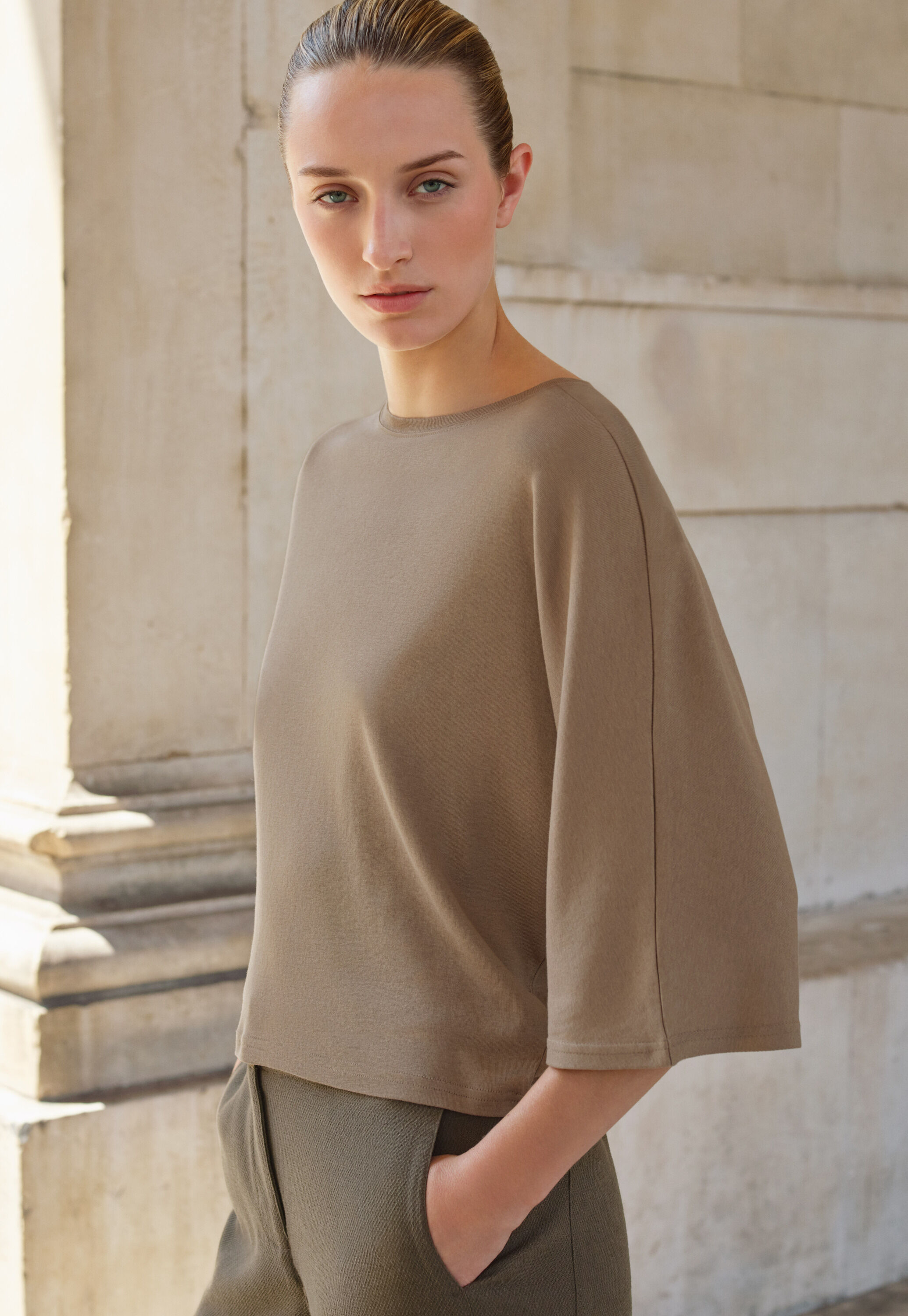 Dolman sleeve top