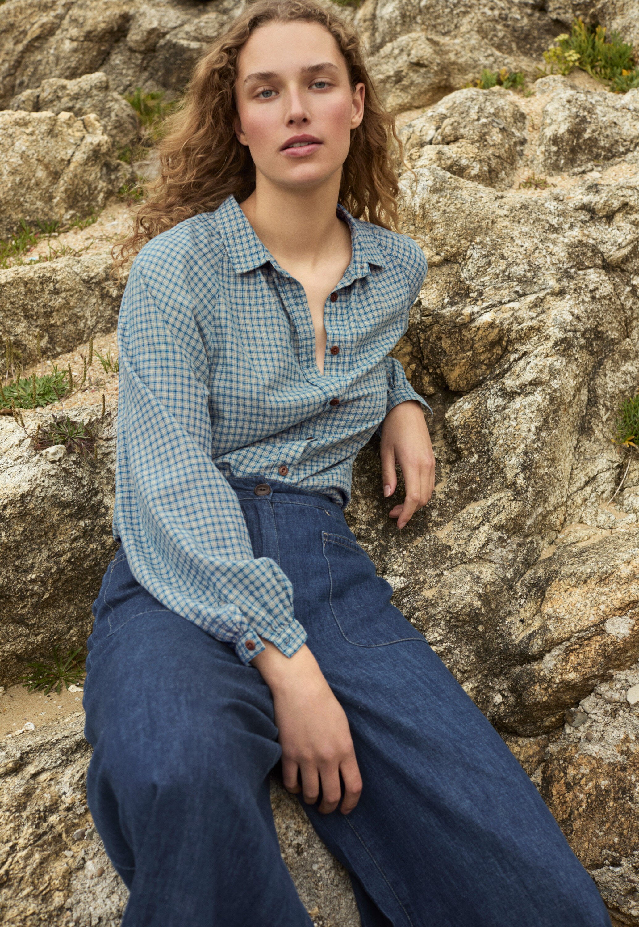 Double-breasted blouse