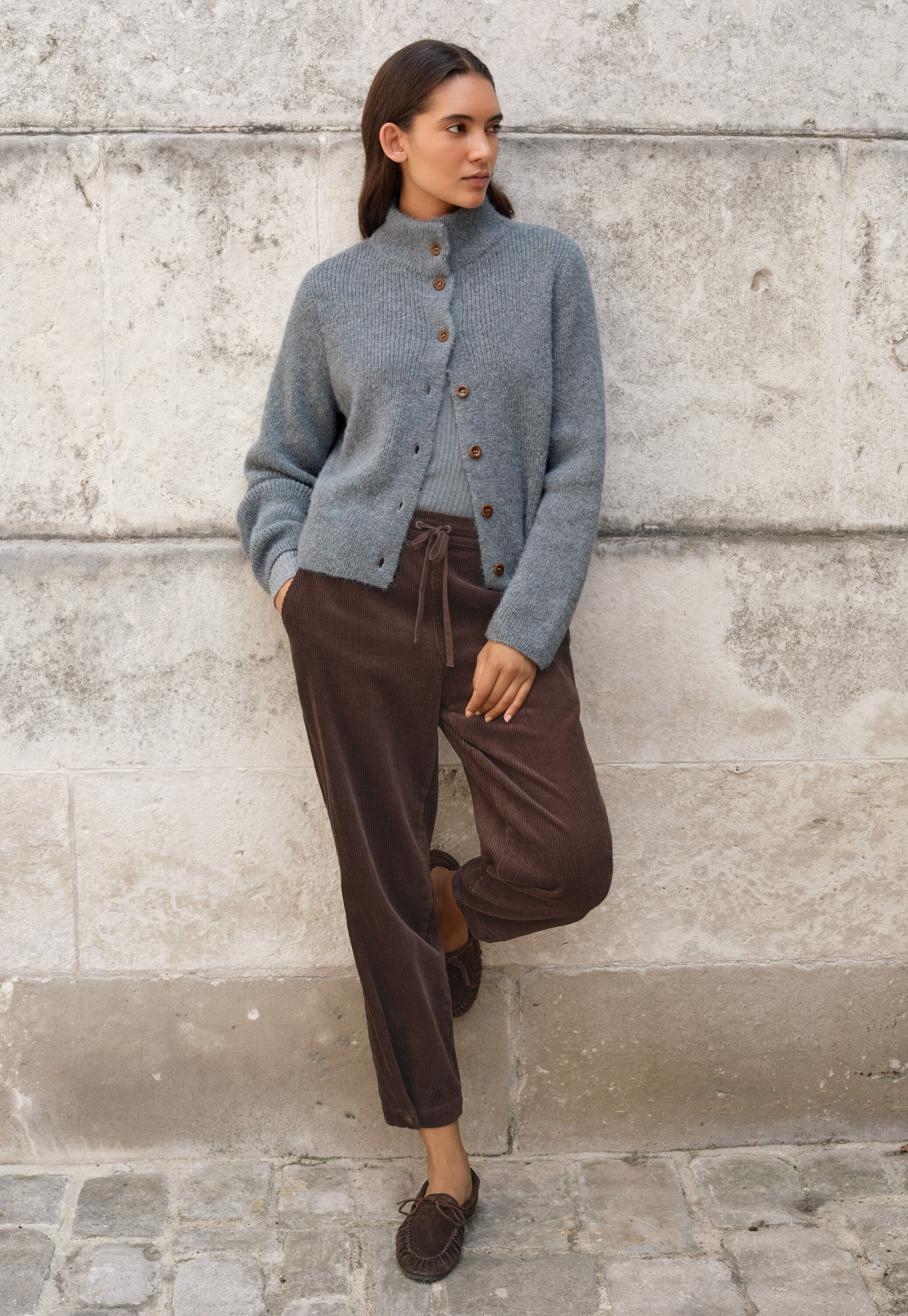 Button-through cardigan