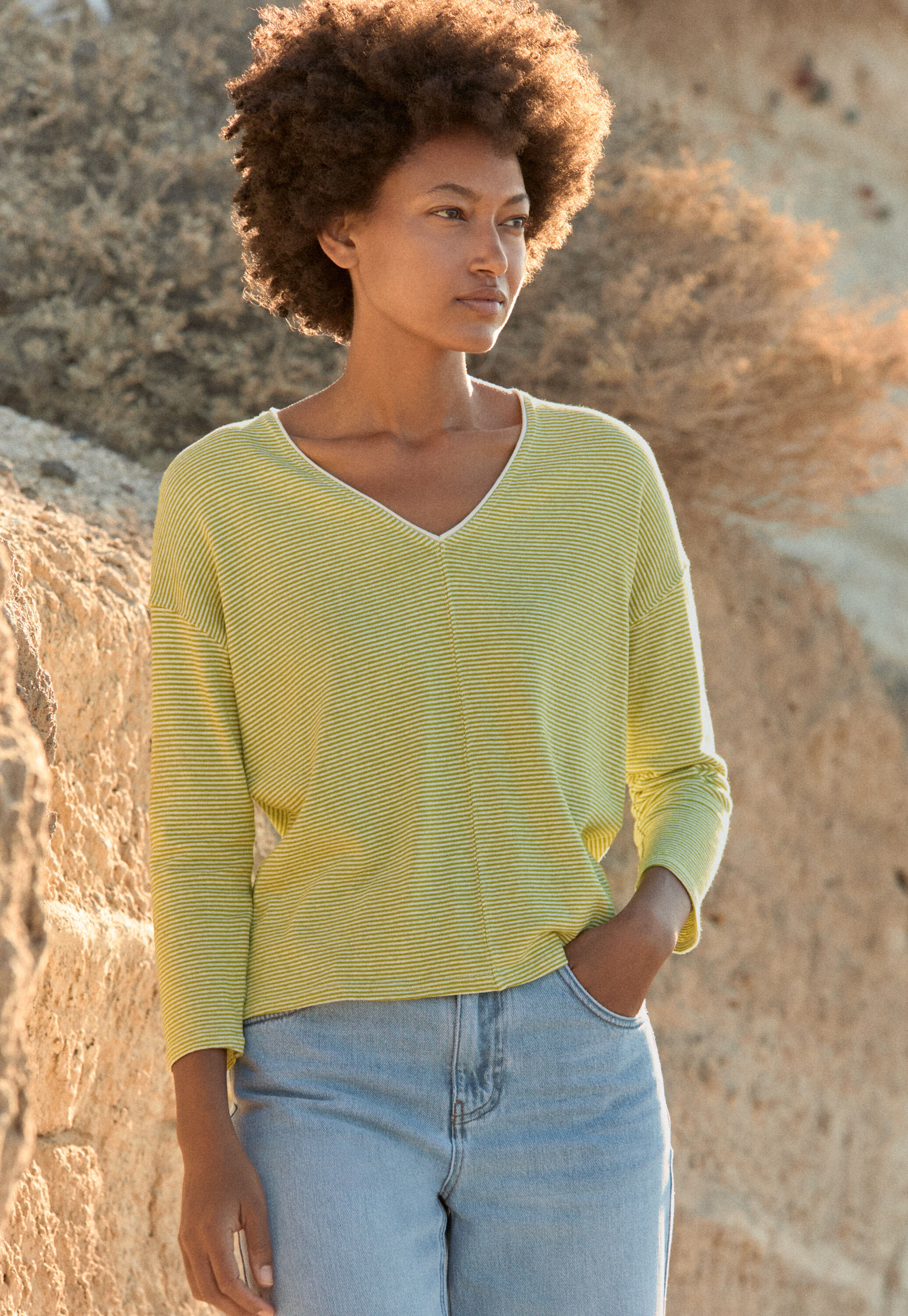 Button-shoulder top