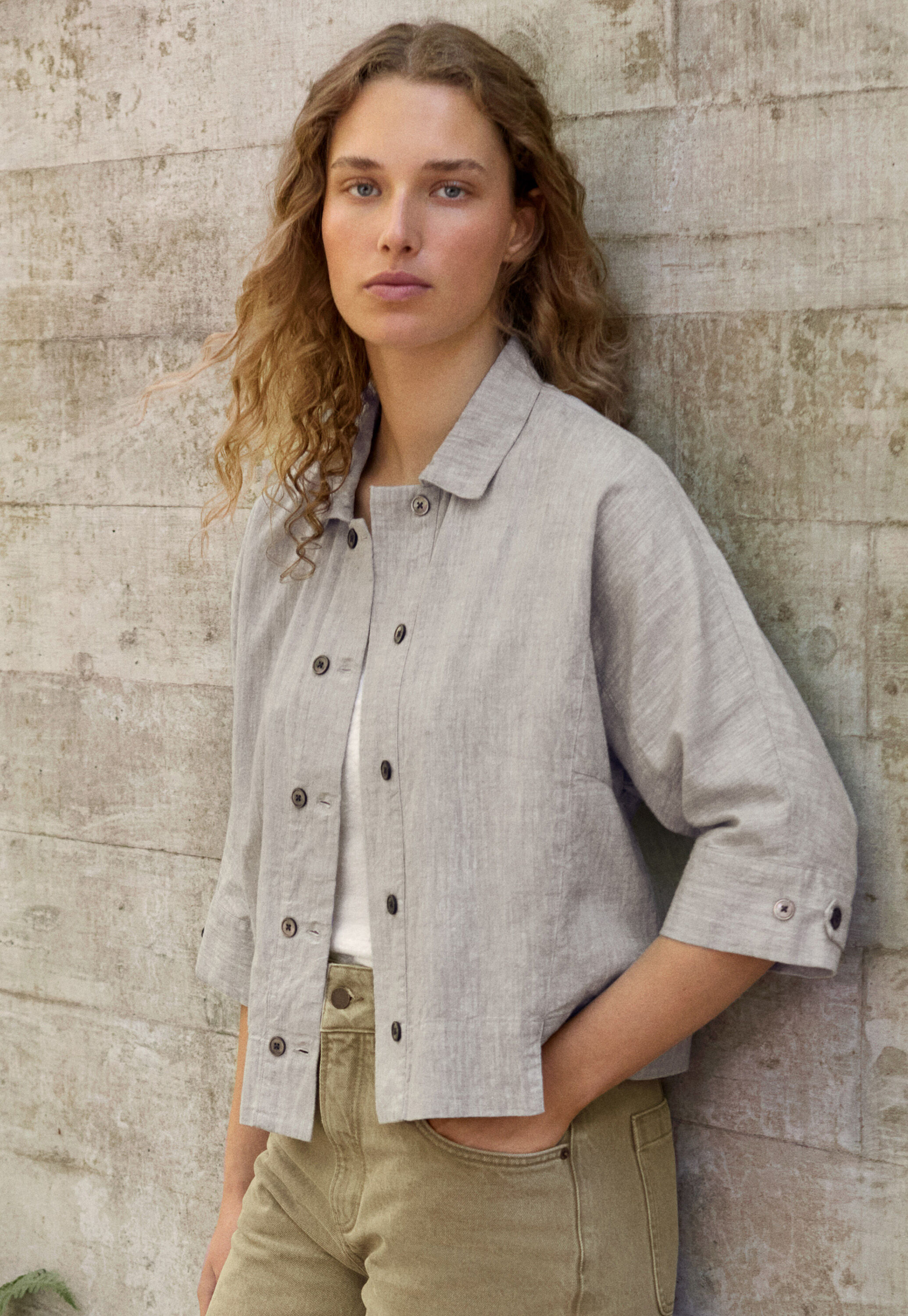Double-breasted blouse