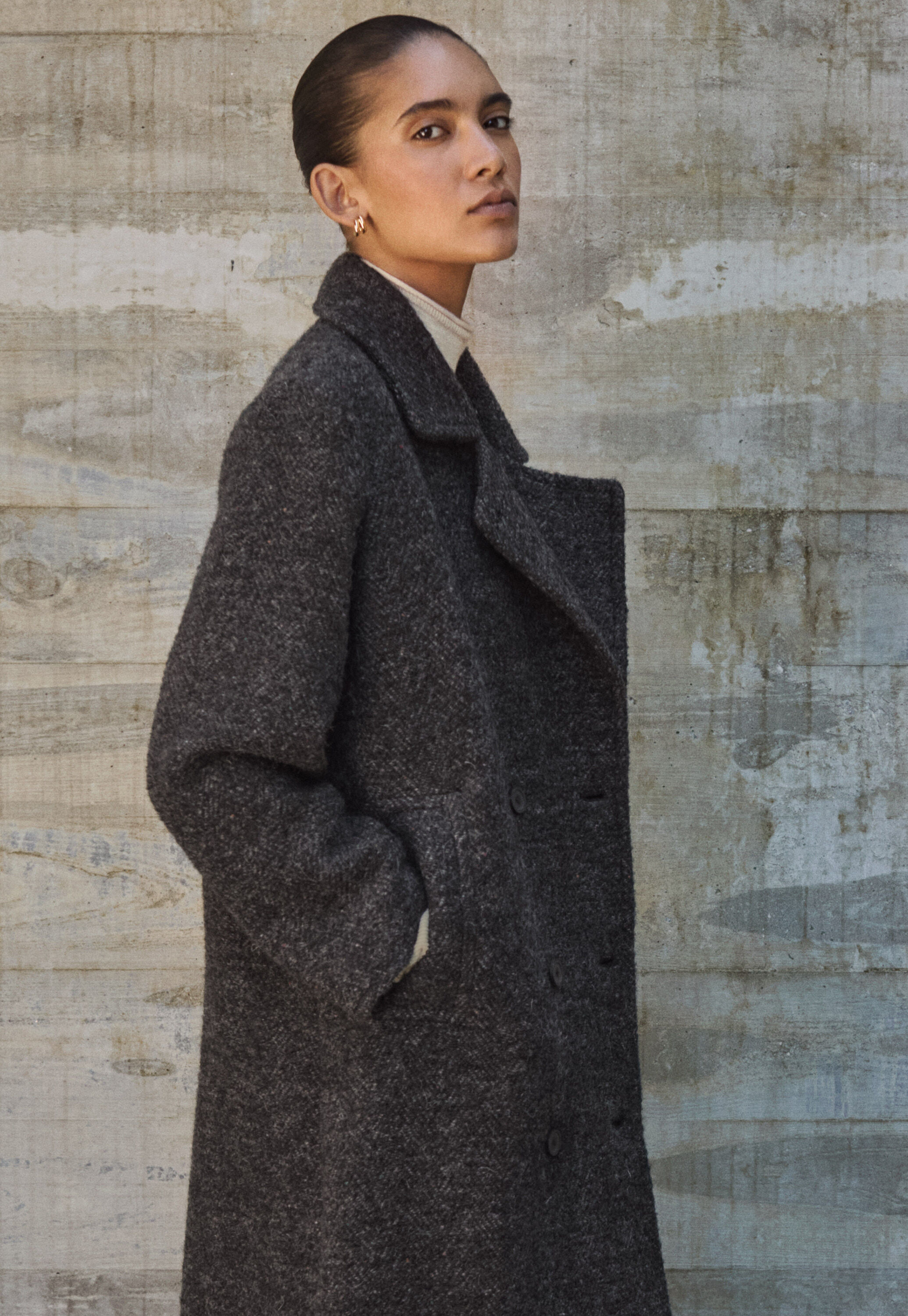Boucl&eacute; coat