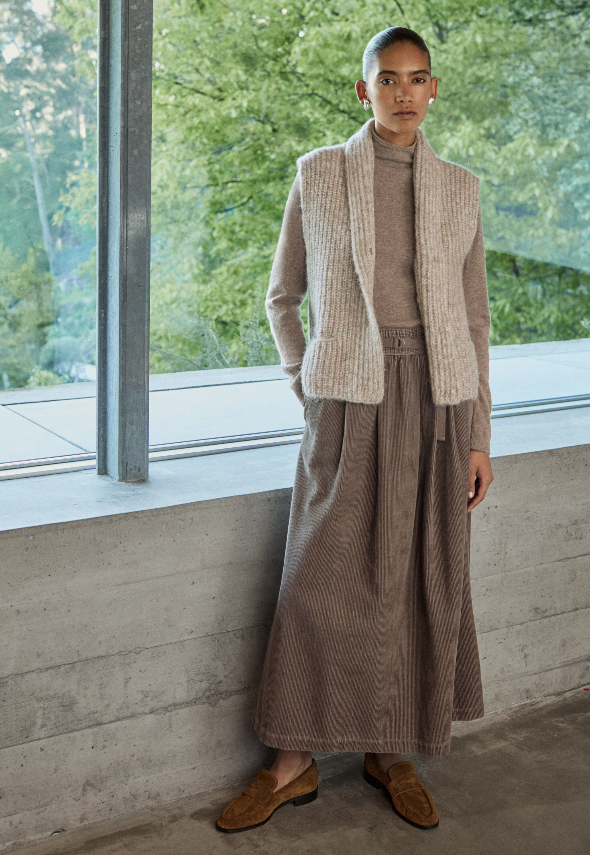 Shawl-collar cardigan