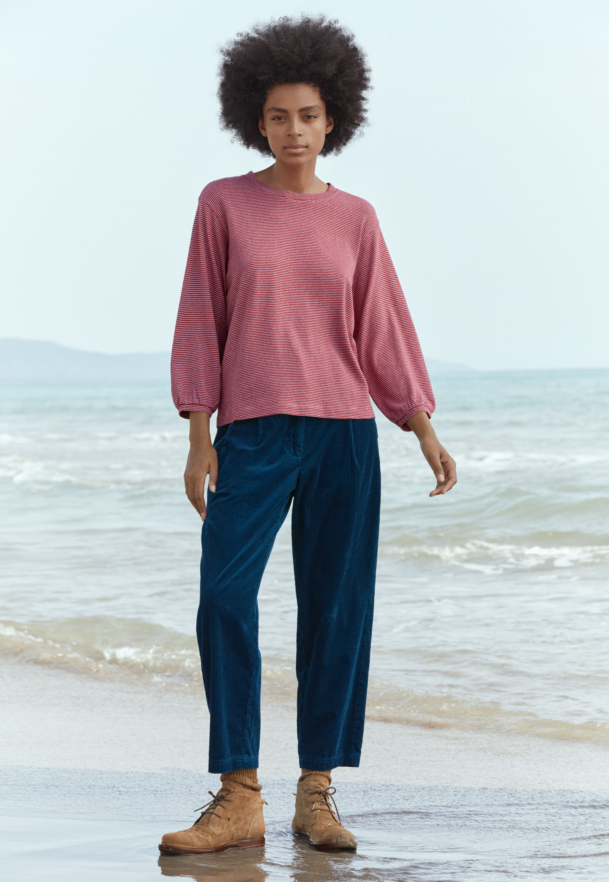 Button-shoulder top