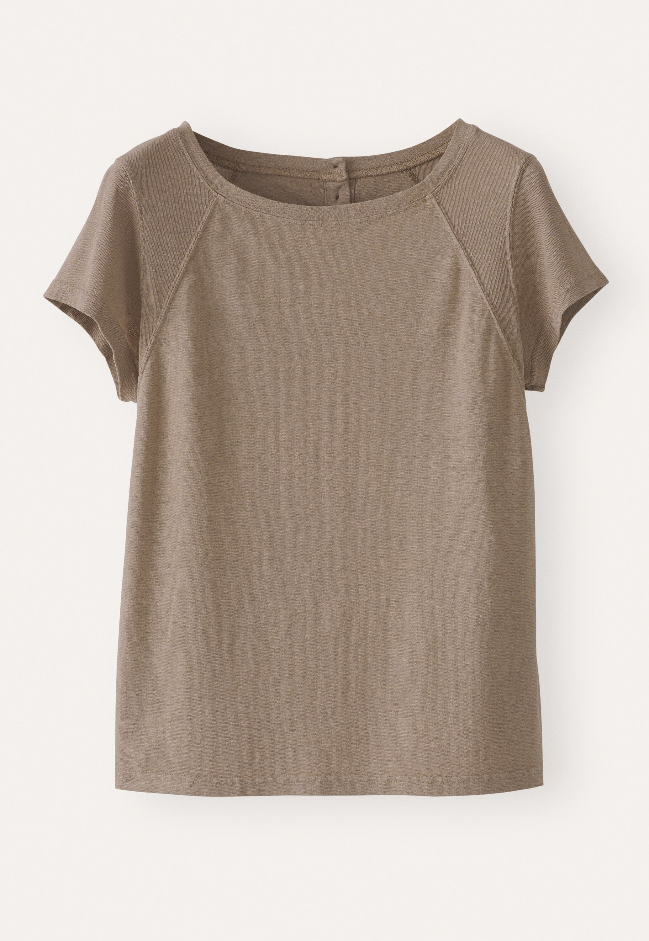 Raglan-sleeve top, Taupe, large
