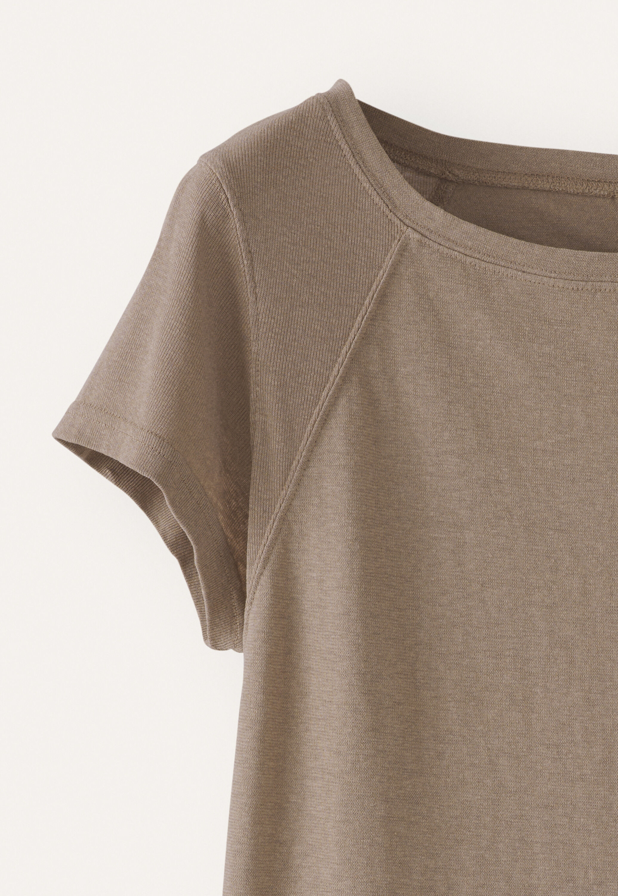 Raglan-sleeve top, Taupe, large