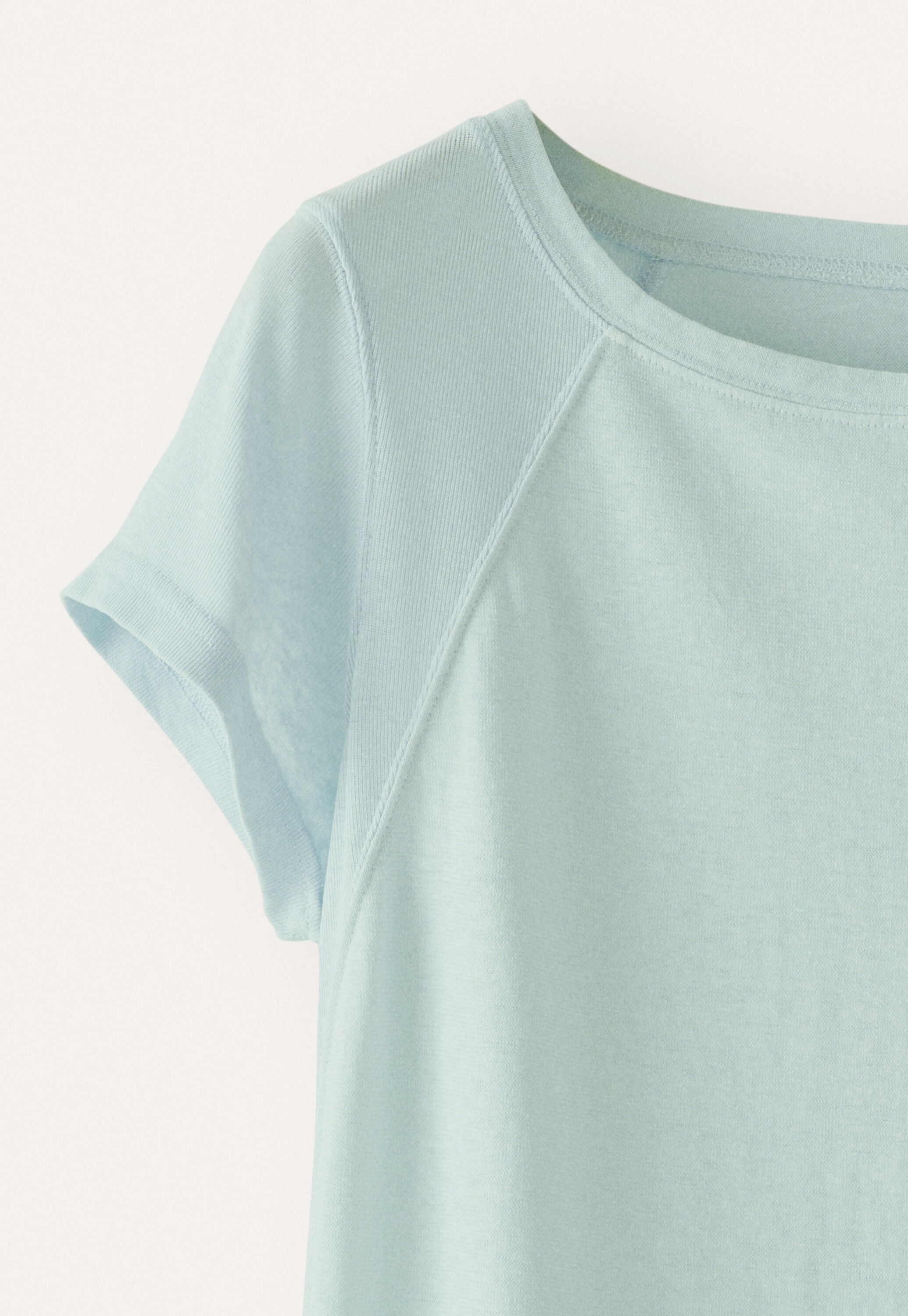 Raglan-sleeve top, Mint aqua, large