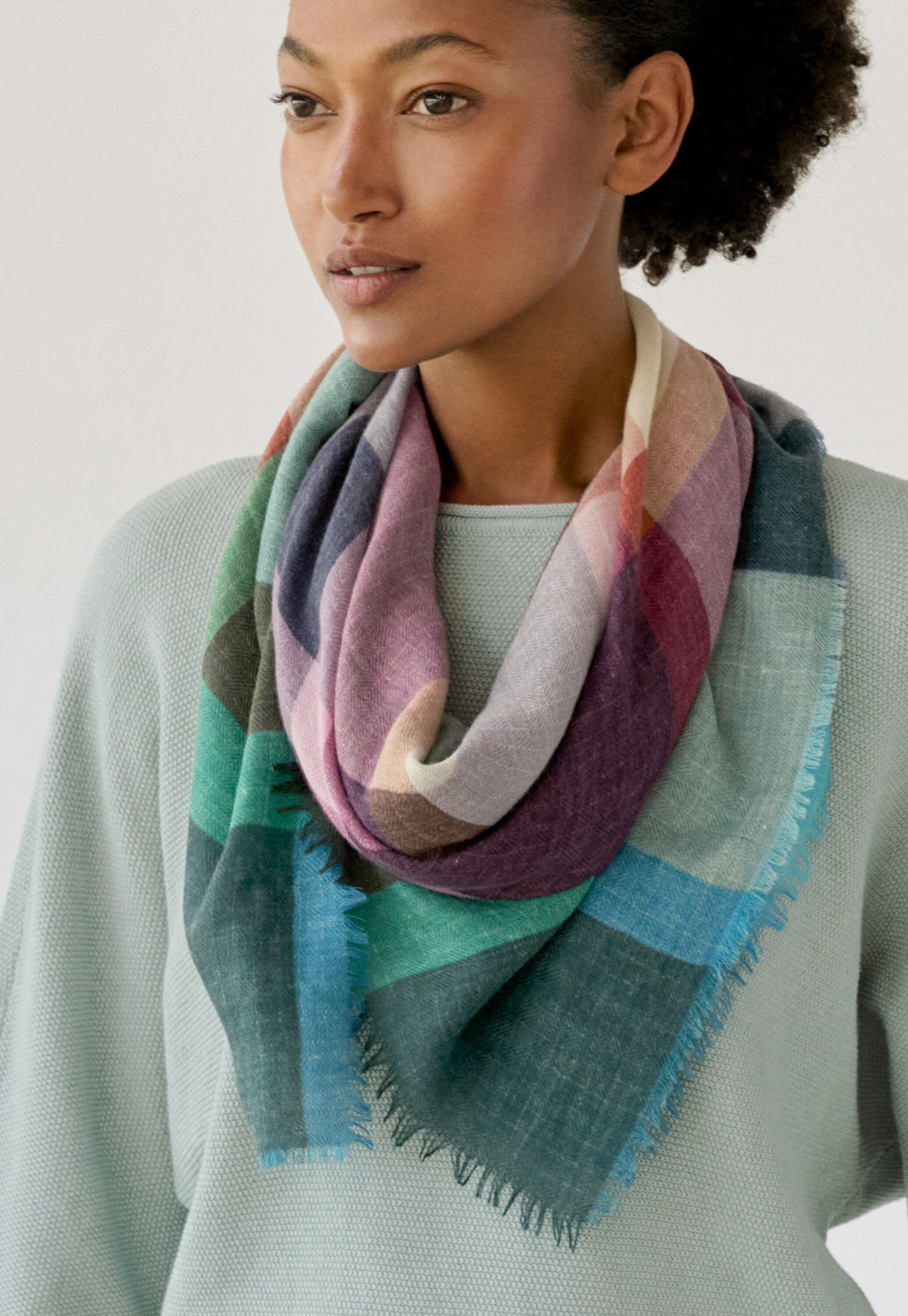 Checked scarf