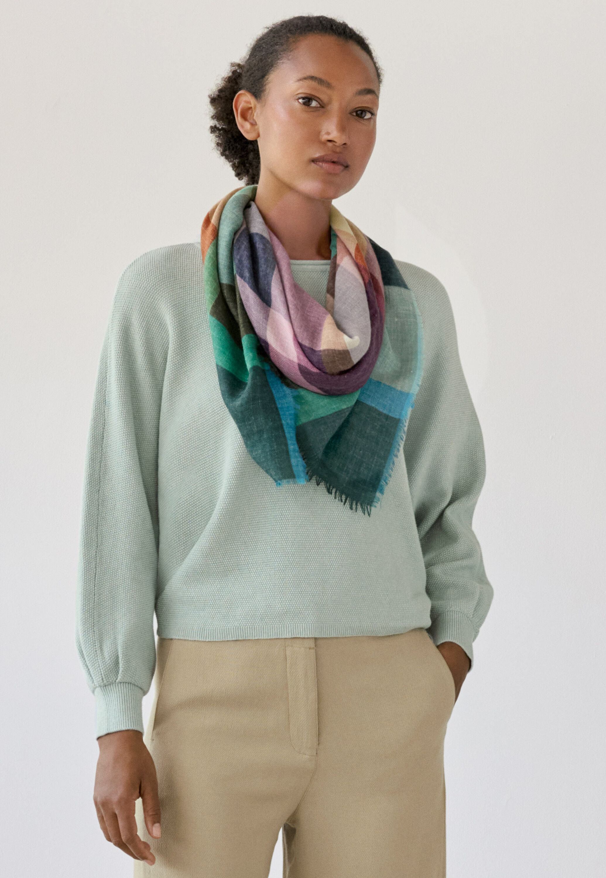 Checked scarf