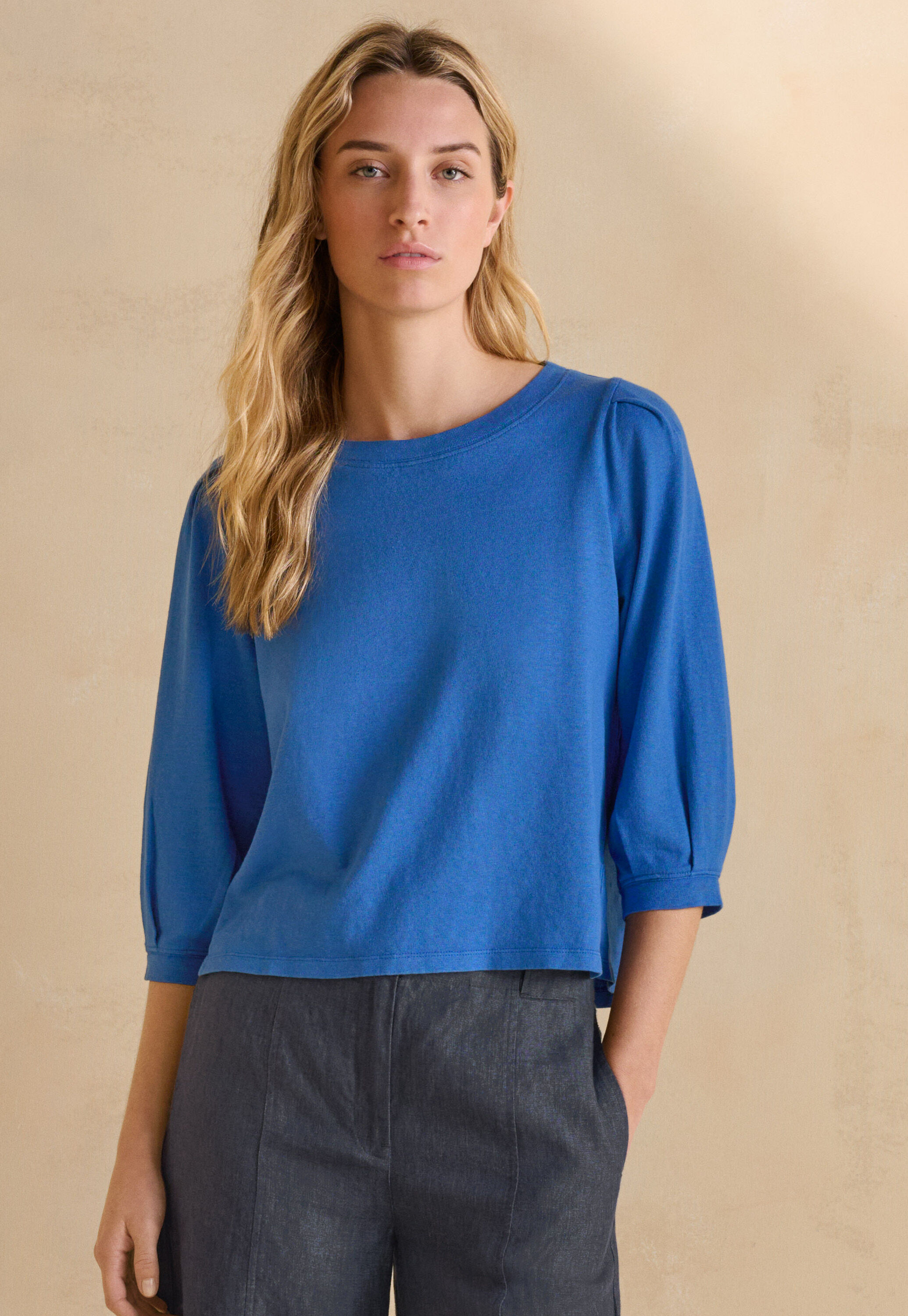 Button-shoulder top