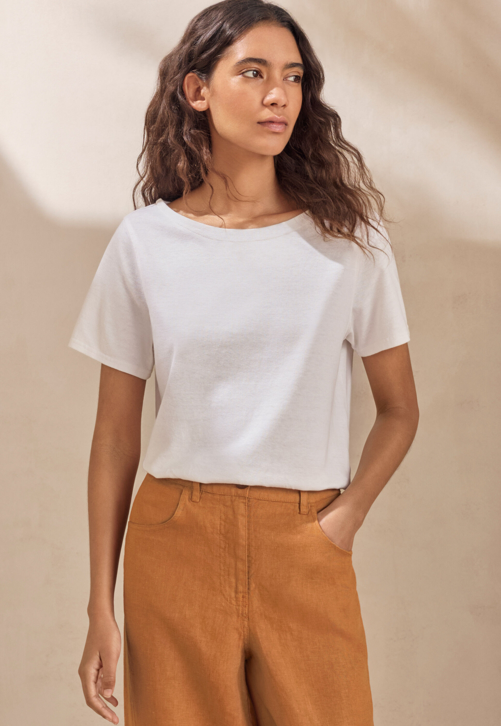 Button-shoulder top