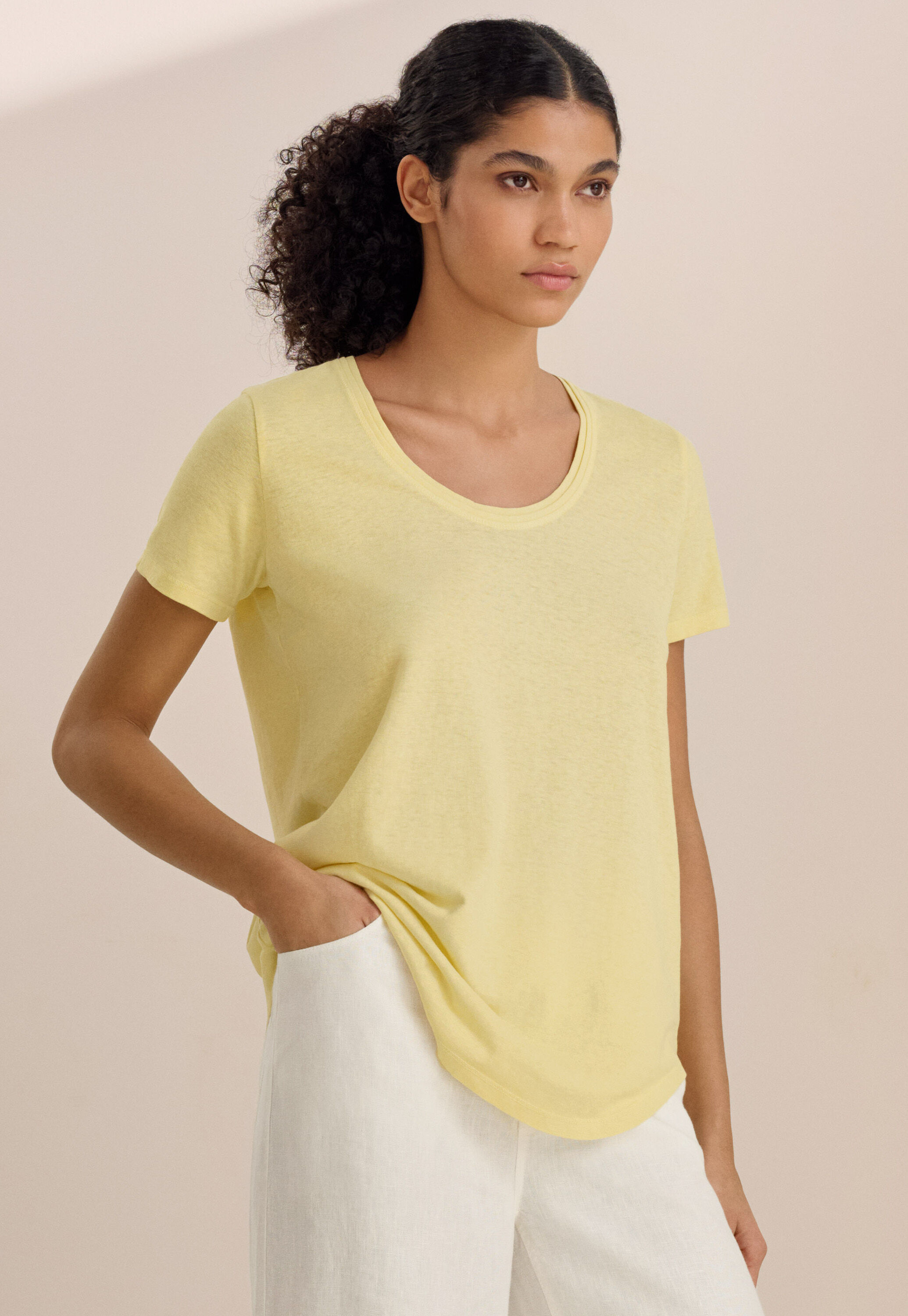 Button-shoulder top