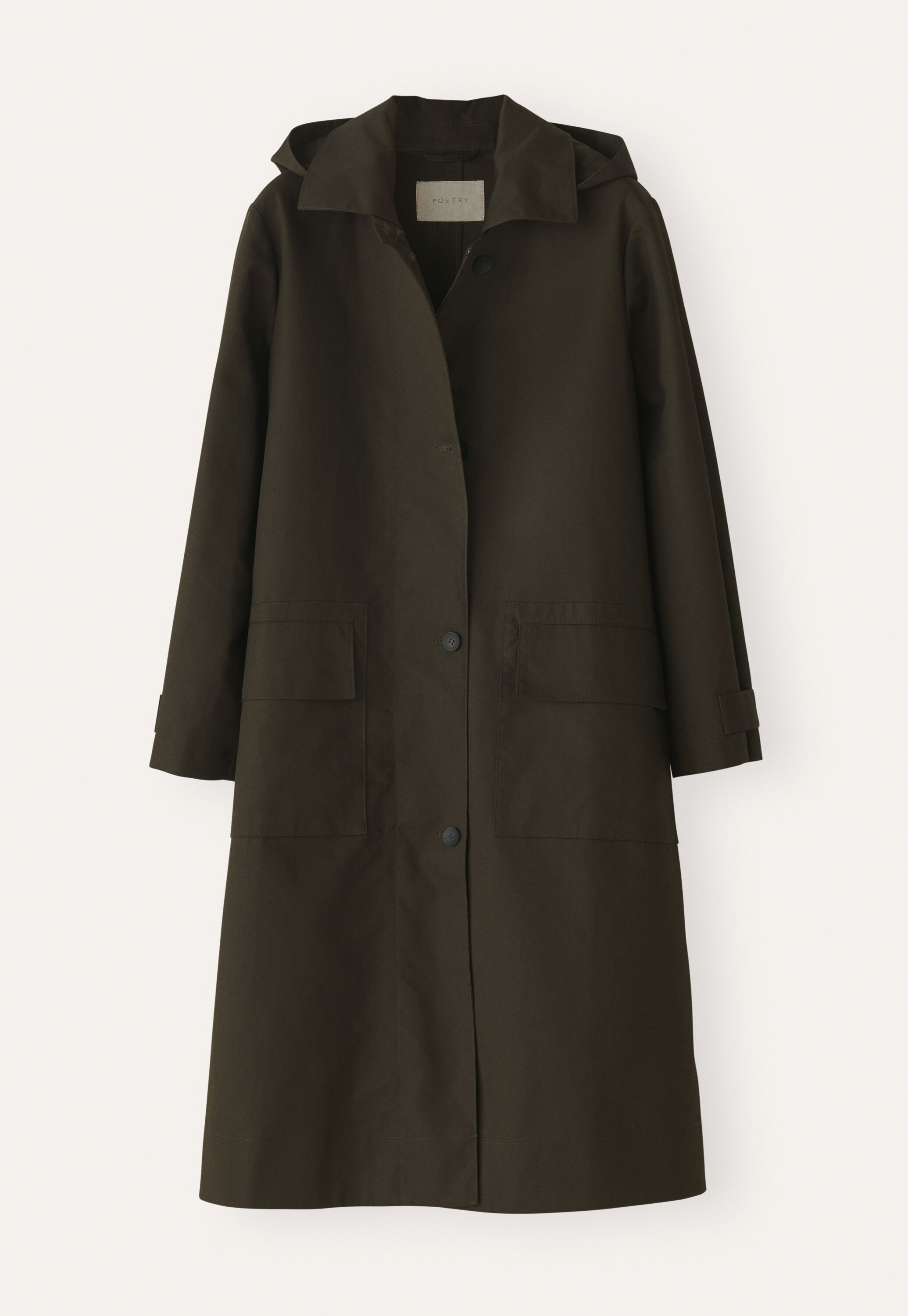 Hooded trench coat