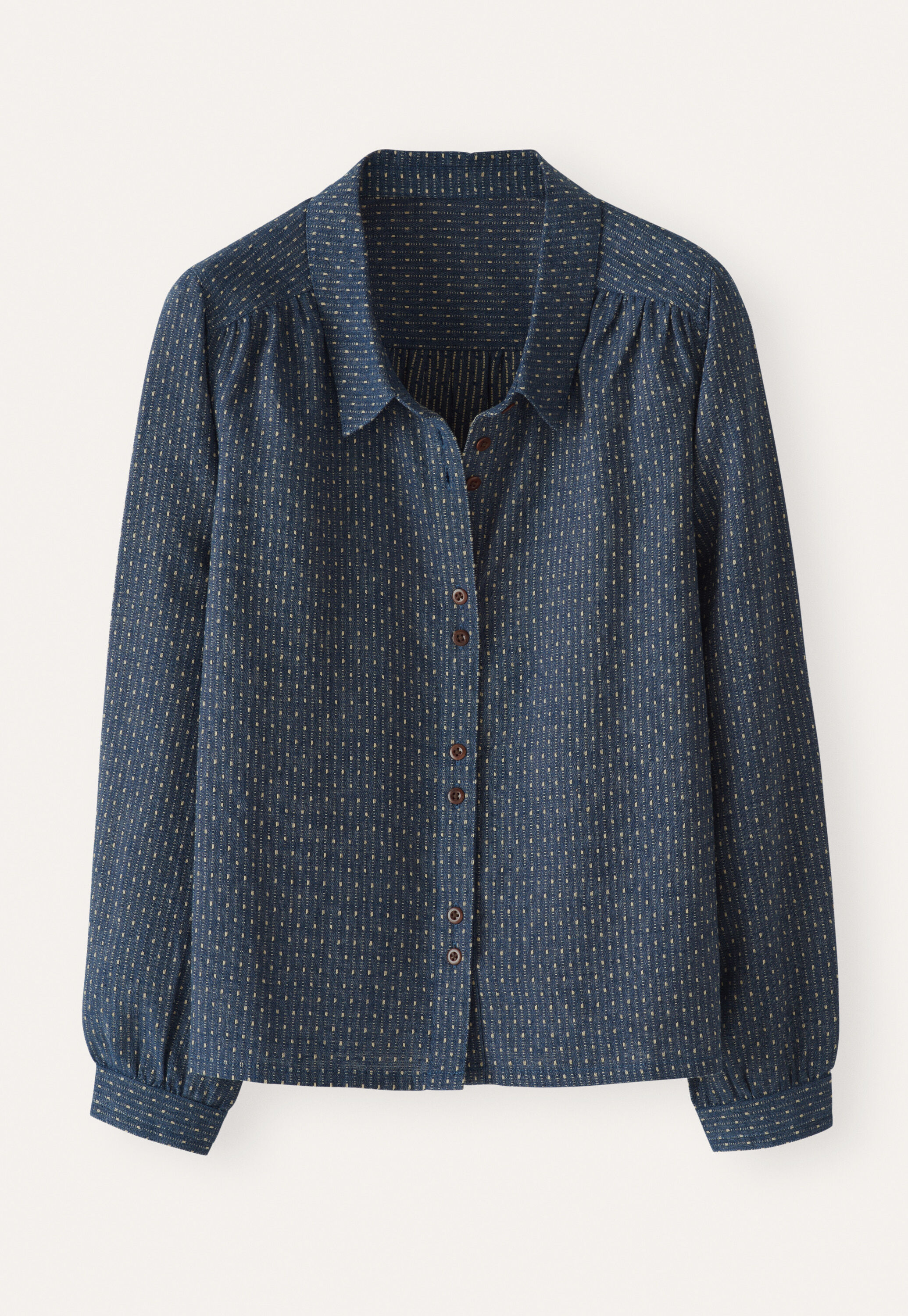 Dash-weave shirt, Soft indigo, large