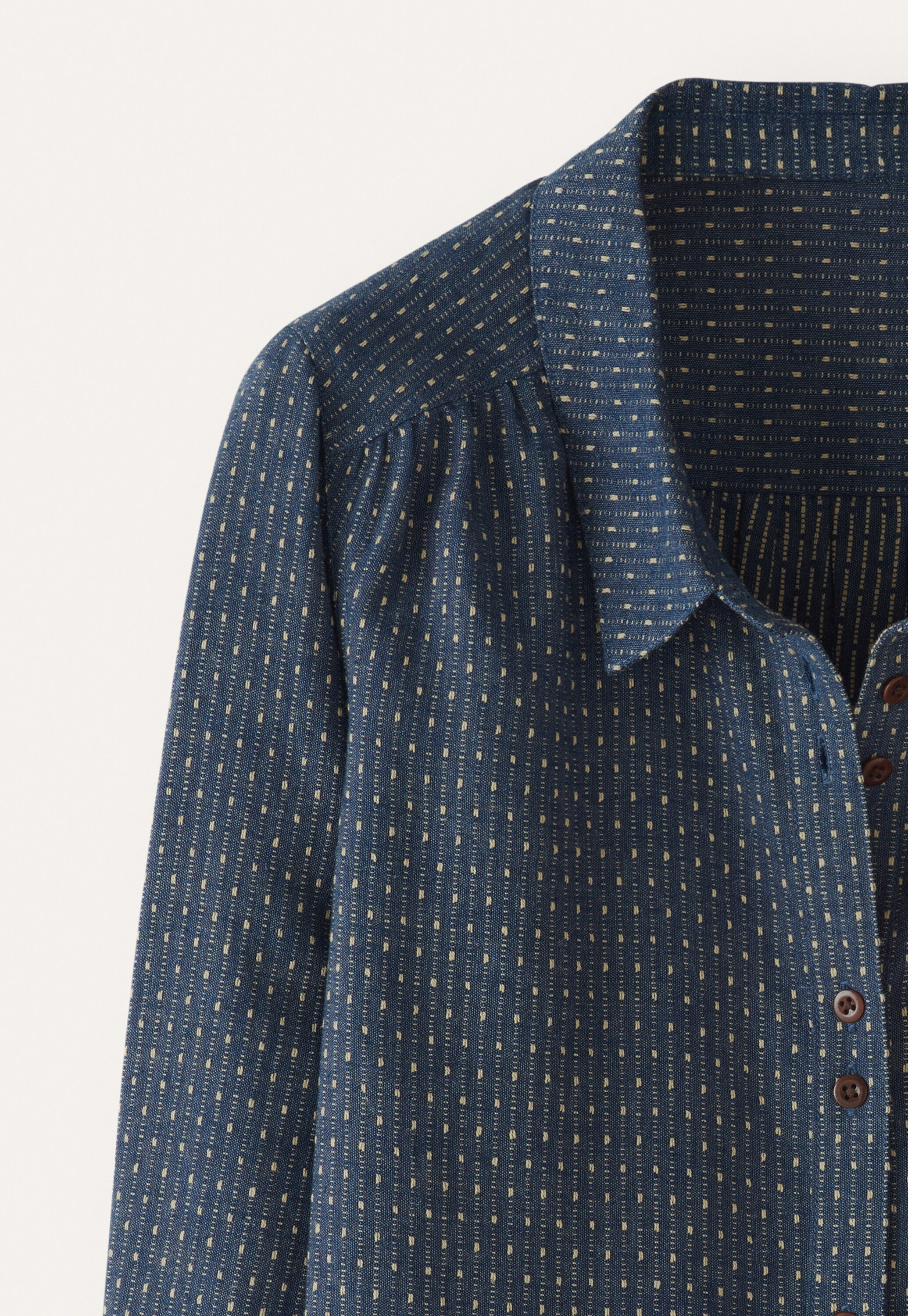Dash-weave shirt, Soft indigo, large