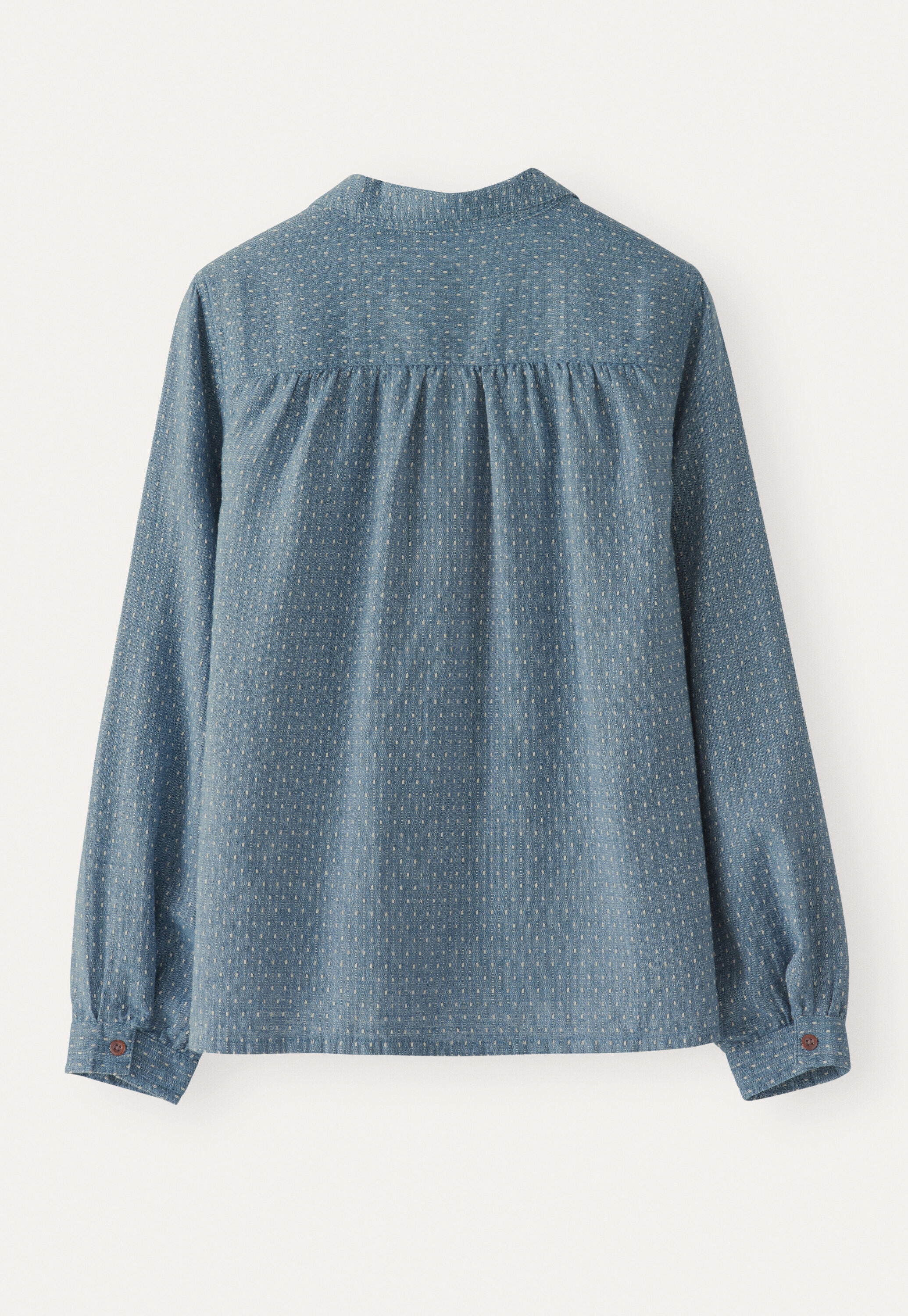 Dash-weave shirt, Pale denim, large