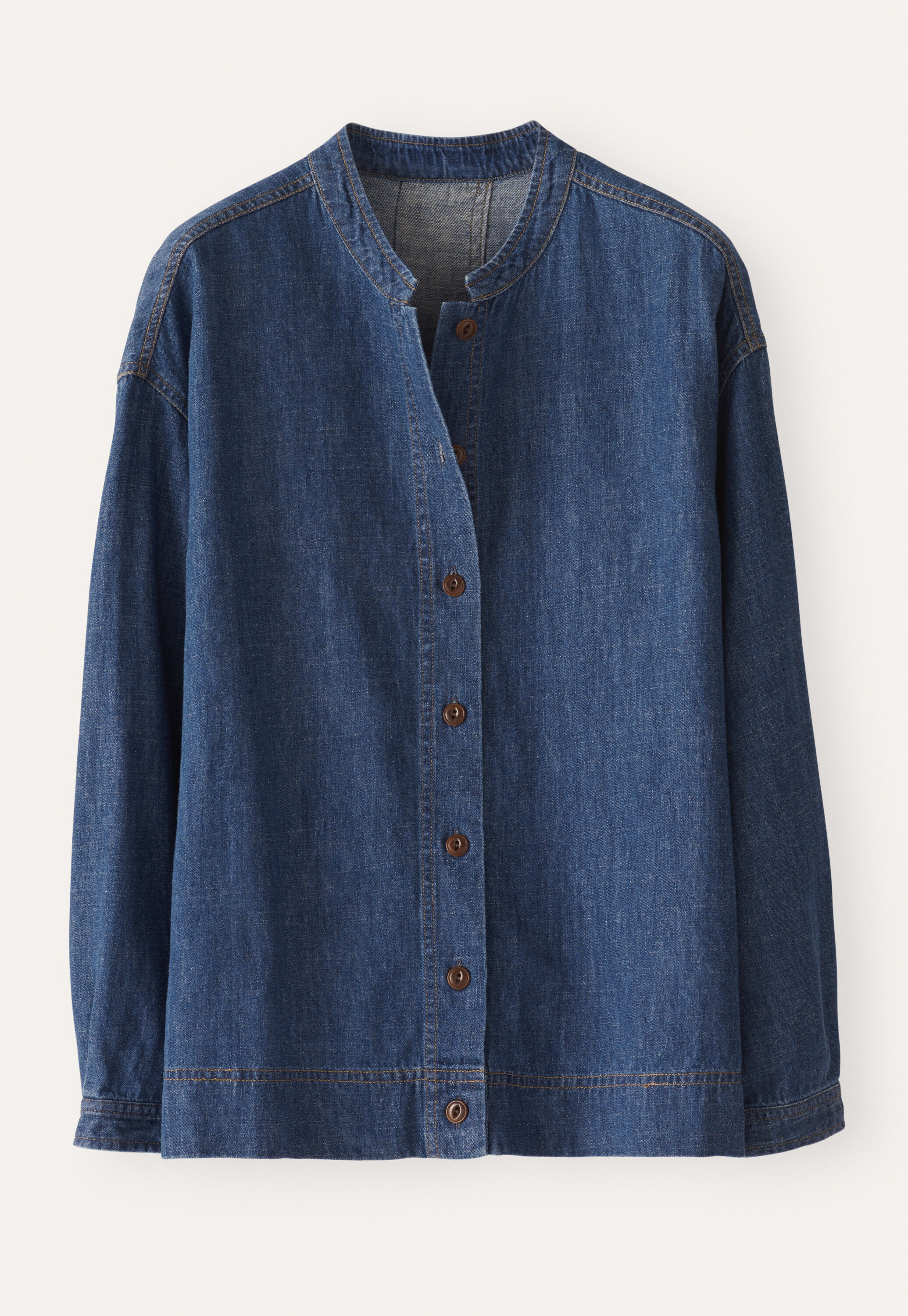 Indigo overshirt, Dark denim, large