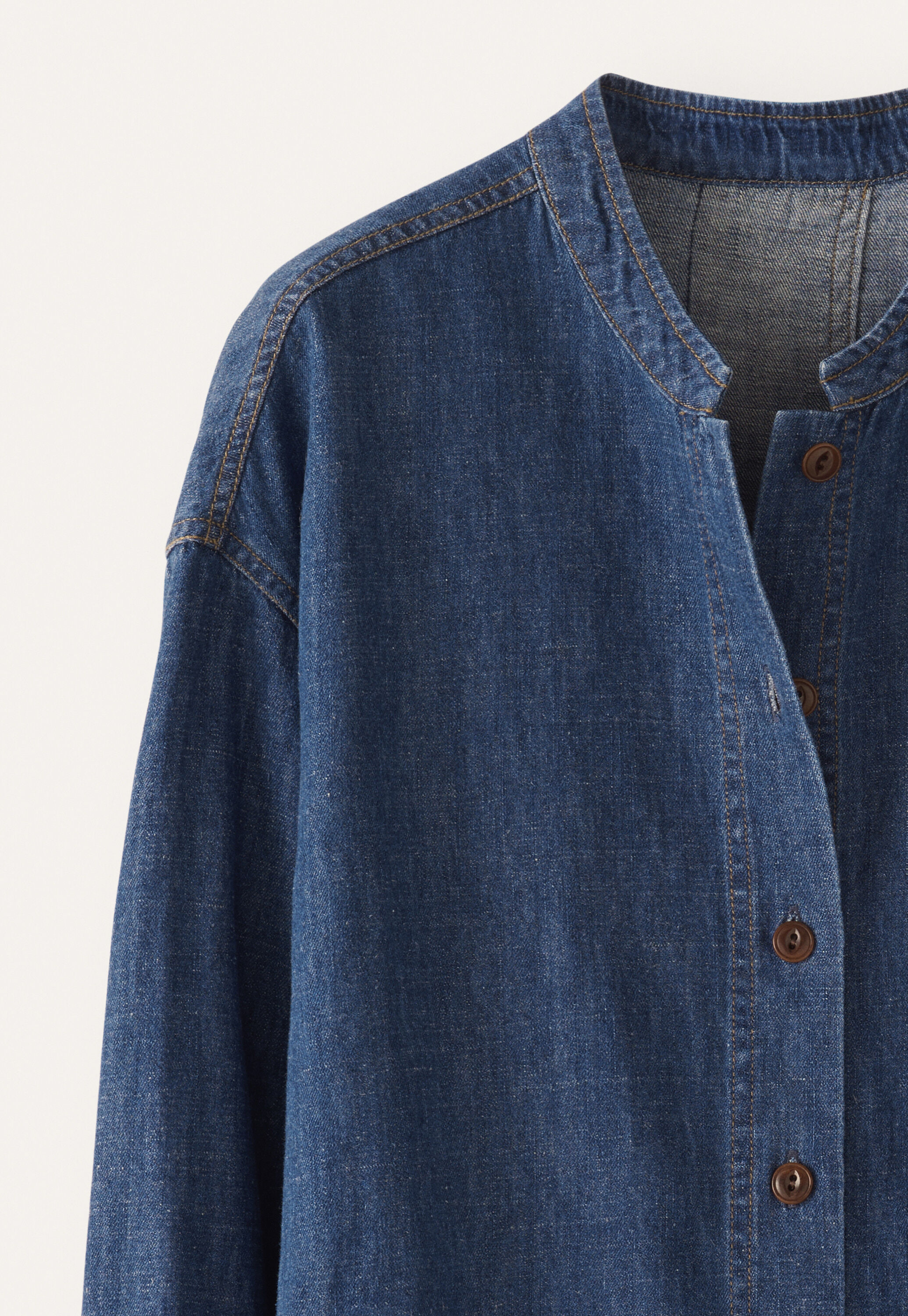 Indigo overshirt, Dark denim, large