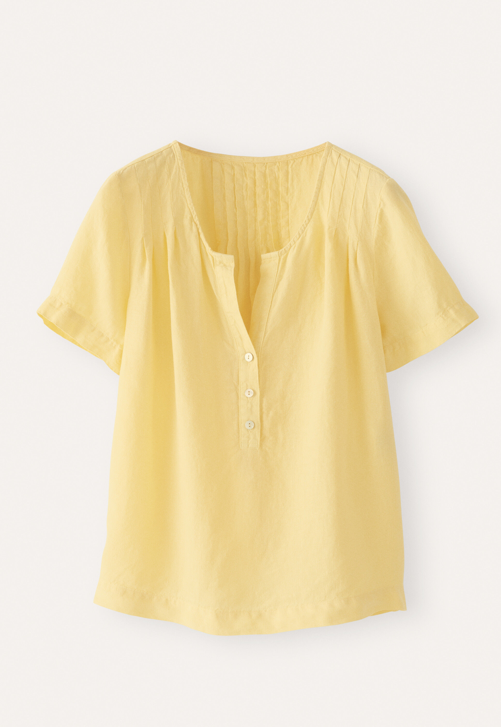 Pleated short-sleeve top