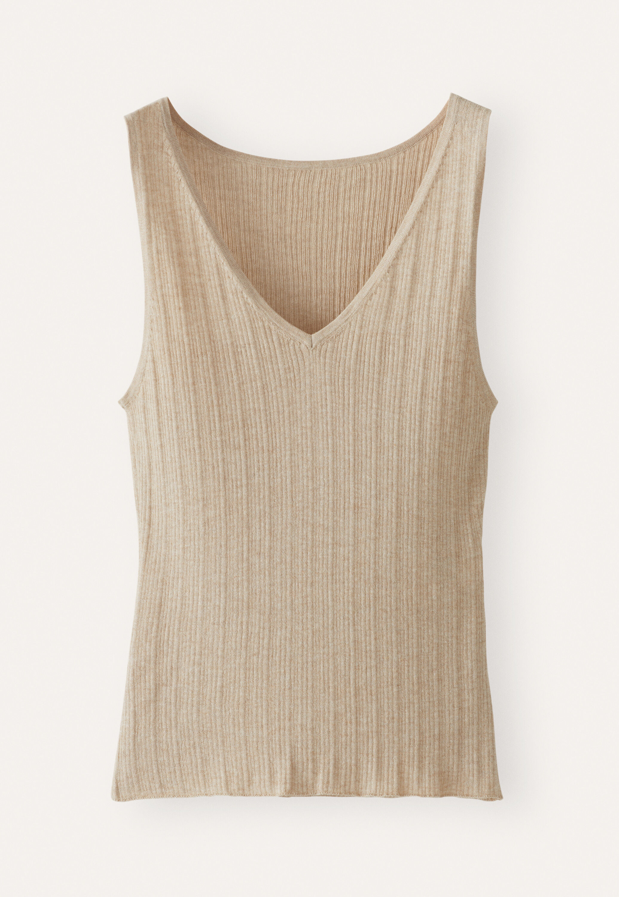 Knitted rib vest