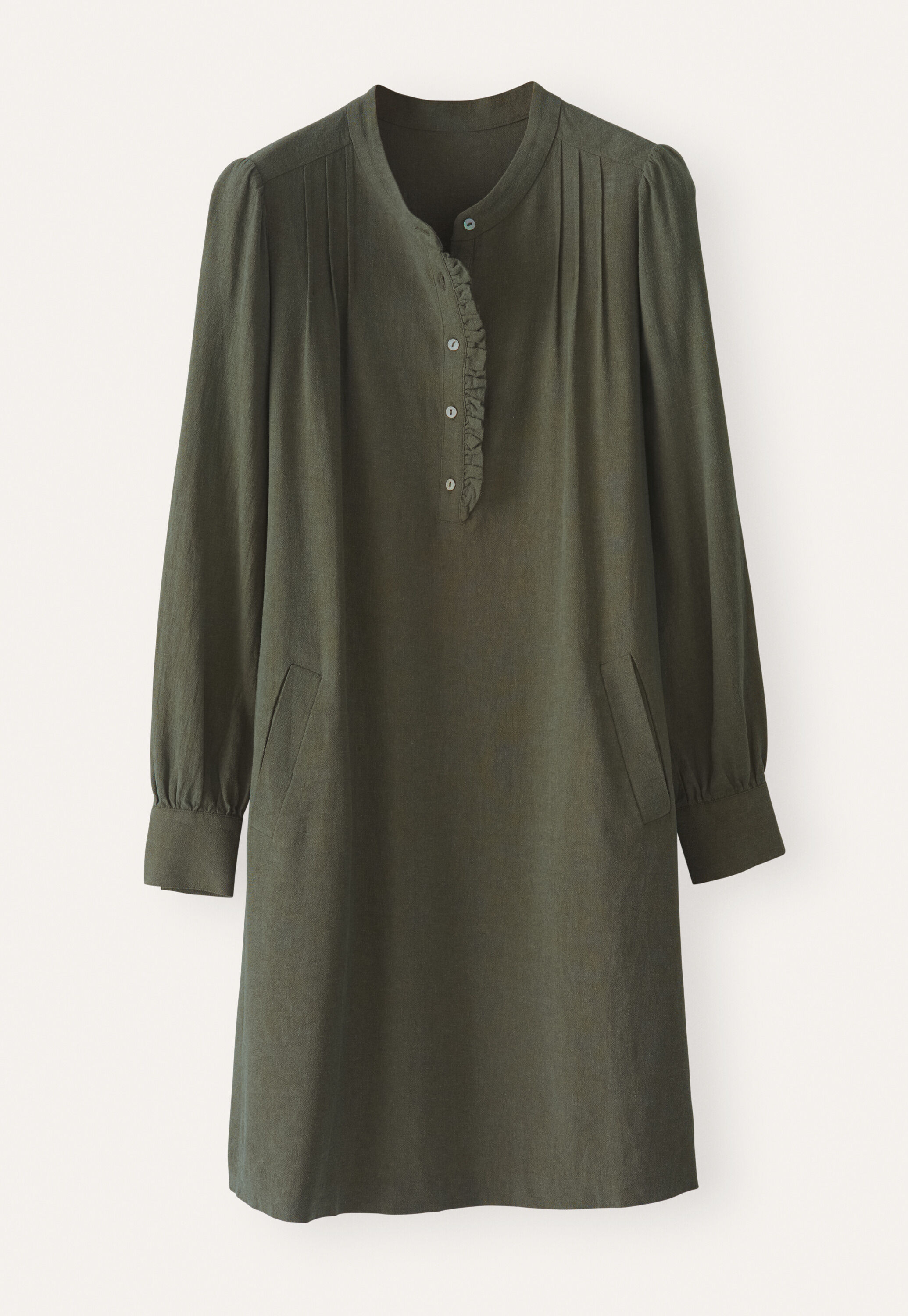 Pleat-front dress