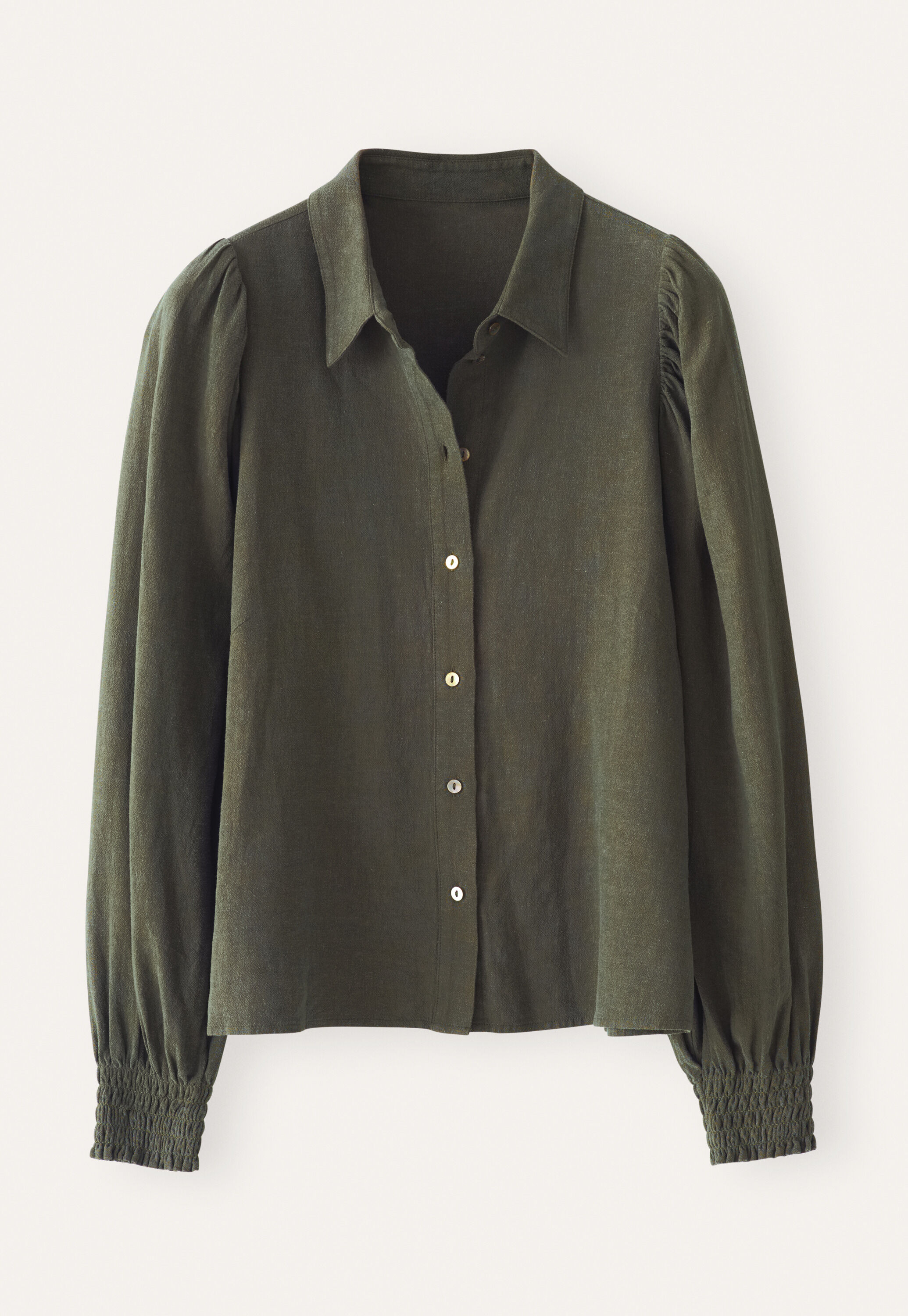 Gathered sleeve shirt