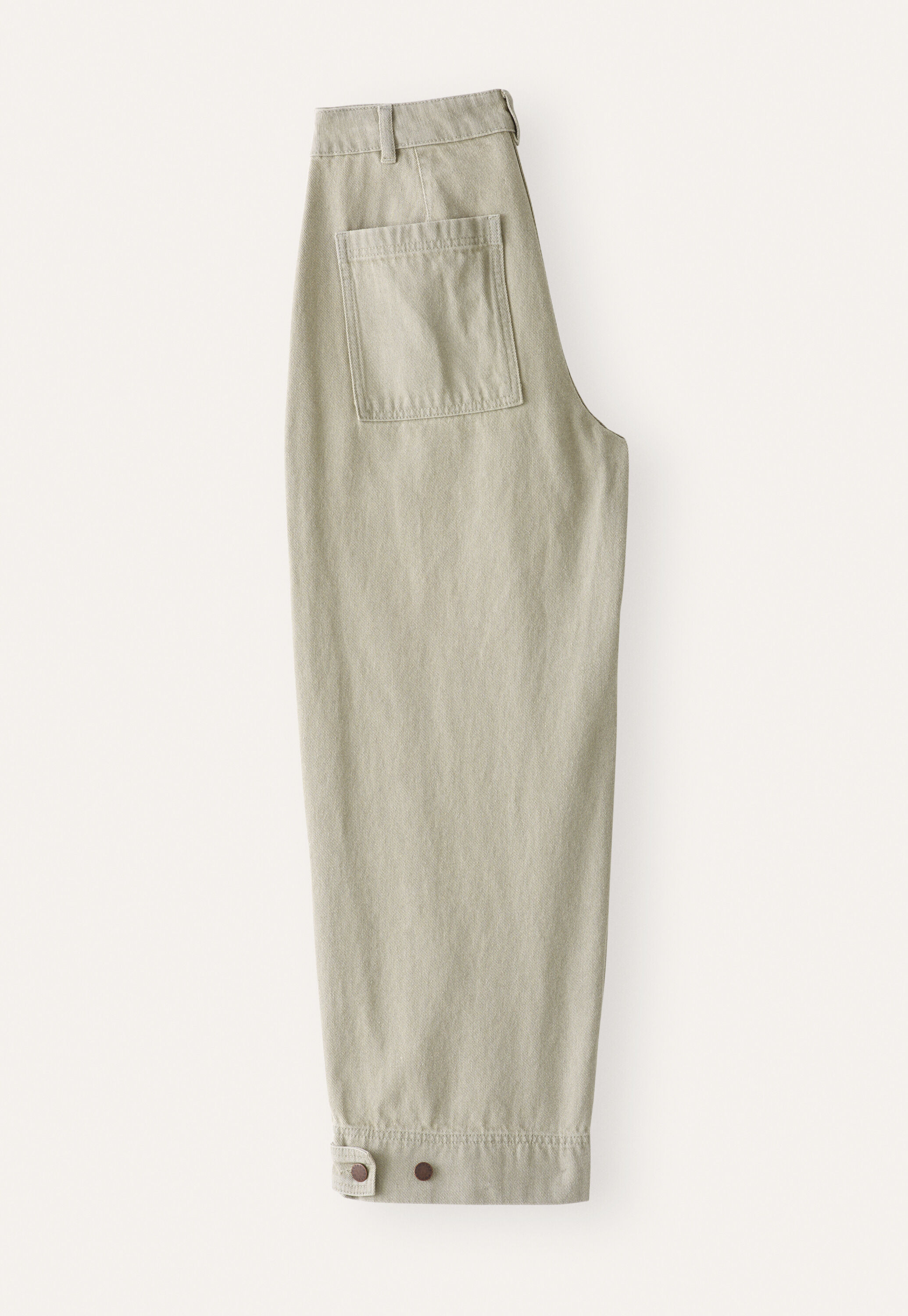 Cropped seam-detail trousers