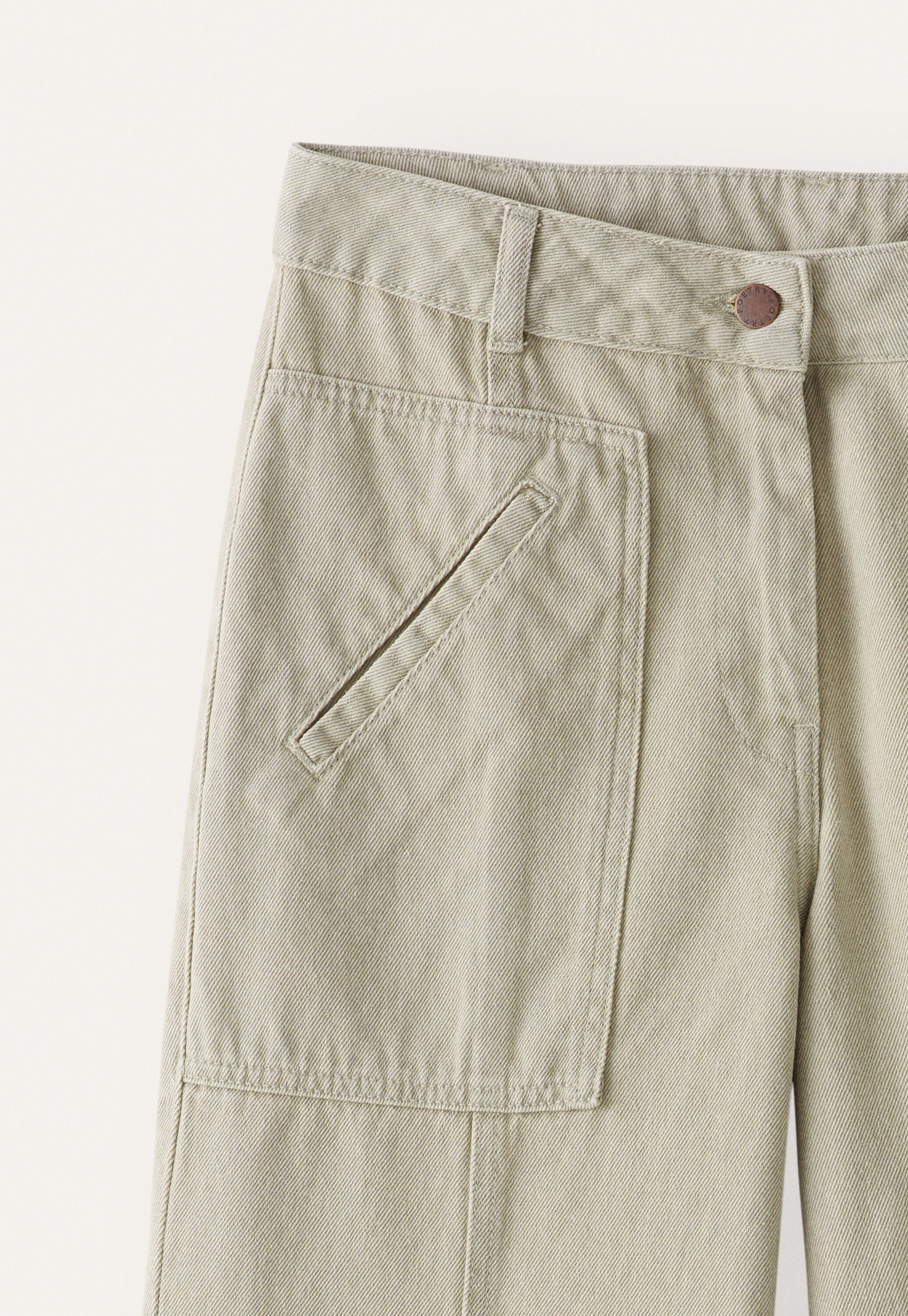Cropped seam-detail trousers