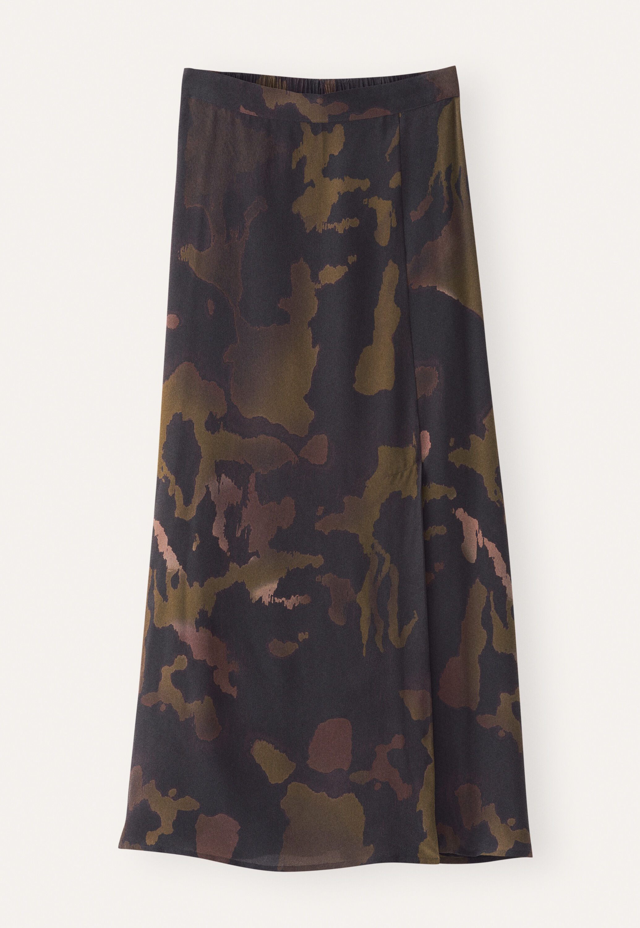 Printed skirt with side-split