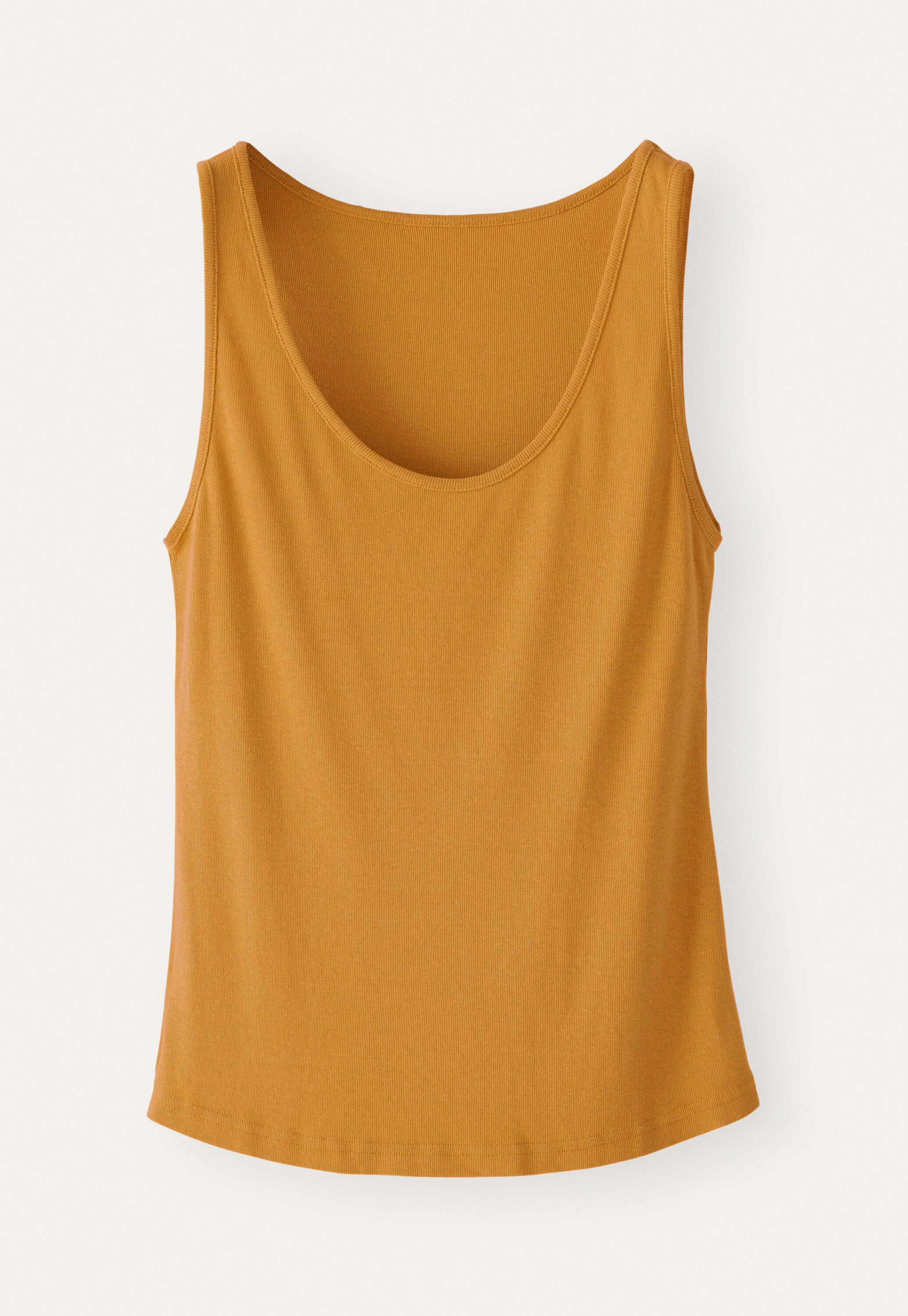 Ribbed vest, Mustard, large